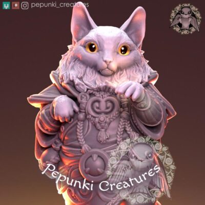 Stepan Noble Cat - Tabletop or Display Scale - Resin Print, TTRPG, Pepunki, DnD Miniatures, Figure, Garage Kit, Model Painting