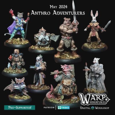 Anthro Adventurers Dnd Characters | DnD Miniatures, Warp Miniatures