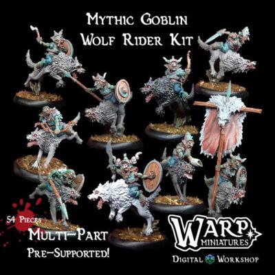 Mythic Goblin Horde Wolf Riders | DnD Miniatures, Warp Miniatures