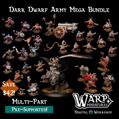 Dark Dwarf Army Duergar Bundle | DnD Miniatures, Warp Miniatures