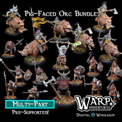 Pig Faced Orcs Bundle  | DnD Miniatures, Warp Miniatures