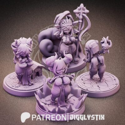 Shortstack Monster Girl Party - 32mm/75mm - Jigglystix