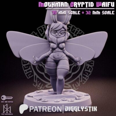 Mothman Waifu - 32mm/75mm - Jigglystix