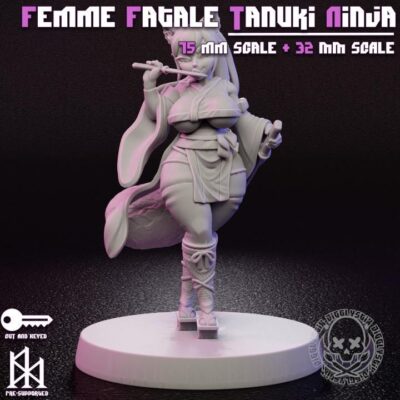 Femme Fatale Tanuki Ninja - 32mm/75mm - Jigglystix