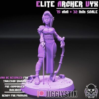 Elite Elven Archer Vyx - 32mm/75mm - Jigglystix