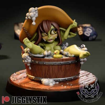 Bath Time Goblin Girl - 32mm/75mm - Jigglystix