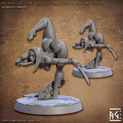 Nephelia – Death Dancer Dark Elf Pinup - Artisan Guild