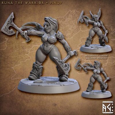 Runa the Warrior Dwarf Pinup - Artisan Guild