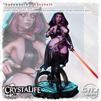 Sorceress Ravyneth – Shadowborne Witch - Gaz Minis