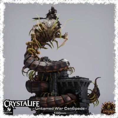 Orc War Centipede Mount | Resin 3D Printed Giant Centipede Rider | DnD / TTRPG Boss | 100mm Base Tabletop Wargaming Centerpiece (Rescale)